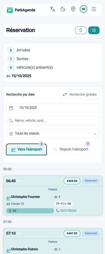 ParkAgenda Mobile App